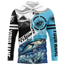 Load image into Gallery viewer, Tuna Fishing blue saltwater custom UV protection fishing apparel, Tuna tournament fishing jerseys NQS1421