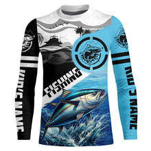 Load image into Gallery viewer, Tuna Fishing blue saltwater custom UV protection fishing apparel, Tuna tournament fishing jerseys NQS1421