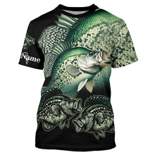 Load image into Gallery viewer, Crappie Fishing Customize Name UV protection long sleeves fishing shirts, gifts for fishing lovers NQS1789