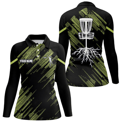 Yellow Black Women disc golf polo shirts custom disc golf team disc golf jerseys NQS7815