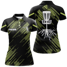 Load image into Gallery viewer, Yellow Black Women disc golf polo shirts custom disc golf team disc golf jerseys NQS7815
