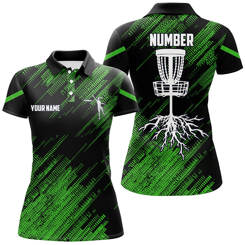Green camo Black Women disc golf polo shirts custom disc golf team disc golf jerseys NQS7816