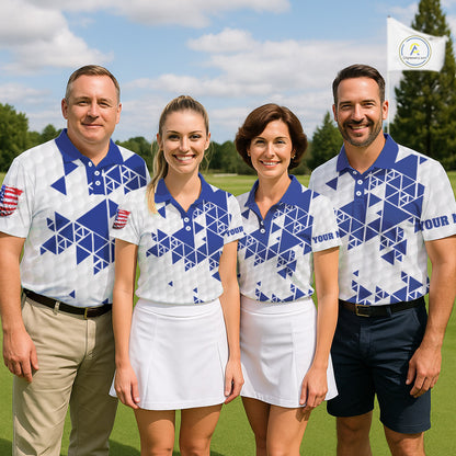 Funny Mens golf polo shirts Blue and white custom I was one under today, under a tree, bush, water NQS11636