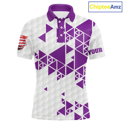 Funny Mens golf polo shirts Purple and white custom I was one under today, under a tree, bush, water NQS11638