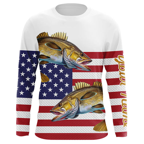 Walleye Fishing American Flag patriotic Customize All over print shirts, 4th of July fishing shirt NQS460