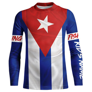 Cuba Flag Fishing Custom sun protection fishing shirts for men, women, patriotic team fishing jersey NQS6139