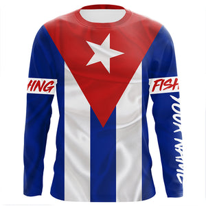 Cuba Flag Fishing Custom sun protection fishing shirts for men, women, patriotic team fishing jersey NQS6139