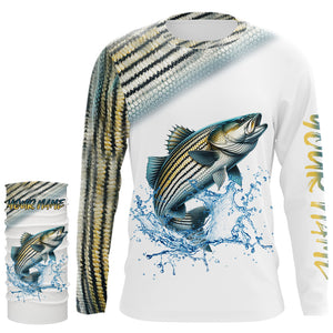 Striped Bass ( Striper) Fishing Customize Name 3D All Over Printed Shirts Personalized Fishing Gift NQS349