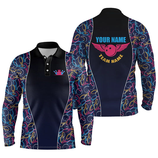 personalized bowling shirt for men – custom name design side view