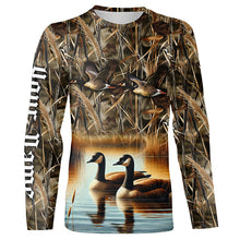 Load image into Gallery viewer, Goose Hunting waterfowl camo Customize Name 3D All Over Printed Shirts Personalized Hunting gift NQS4152