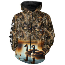 Load image into Gallery viewer, Goose Hunting waterfowl camo Customize Name 3D All Over Printed Shirts Personalized Hunting gift NQS4152