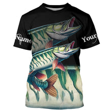 Load image into Gallery viewer, Musky fishing Customize name All over print shirts personalized fishing gift, Muskie fishing jerseys NQS225