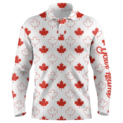 Mens golf polo shirts Red Canada maple leaf pattern custom team golf polo shirts, mens golf tops NQS5778