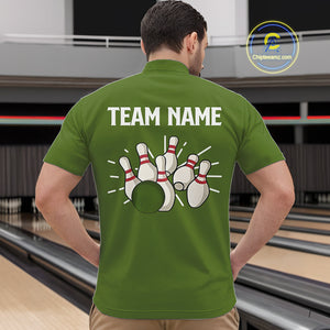 Retro Green argyle pattern Bowling shirts For Men custom bowling team jerseys Bowler Outfits NQS10152