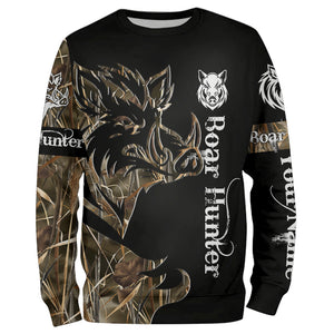 Personalized Wild Hog Hunting Camo Full Printing Shirts, Boar Hunting Gifts - NQS760