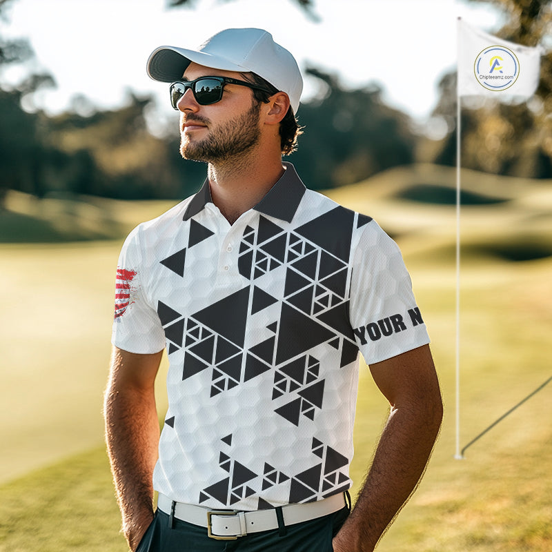 Funny Mens golf polo shirts black and white custom I was one under today, under a tree, bush, water NQS10164