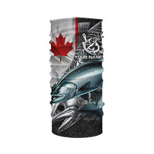 Load image into Gallery viewer, Canadian Flag salmon Fishing Custom long sleeve performance Fishing Shirts, Salmon Fishing jerseys NQS3803