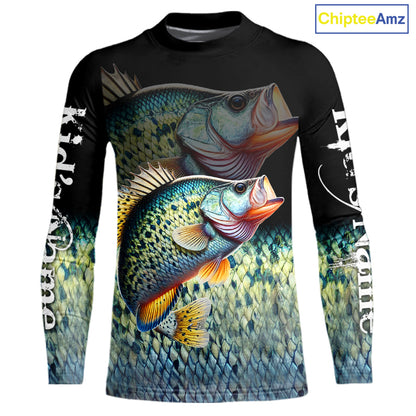 Crappie fishing scales Custom name sun protection personalized fishing gifts, Crappie fishing jerseys NQS11301
