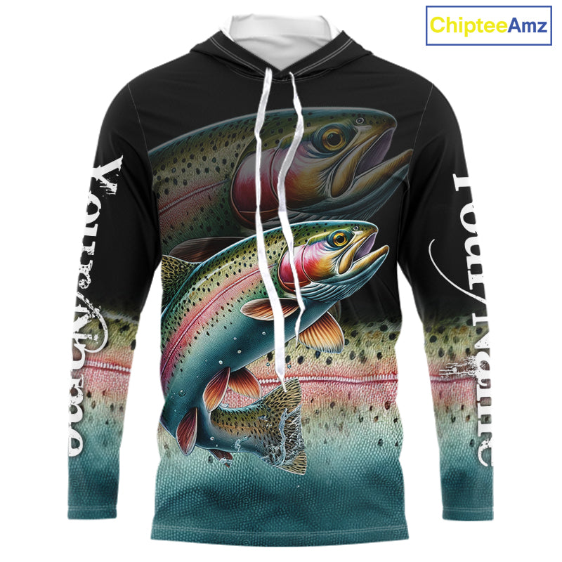 Rainbow Trout fishing scales Custom sun protection personalized fishing gifts, Trout fishing jerseys NQS11302