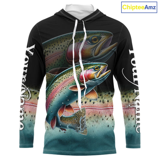 Rainbow Trout fishing scales Custom sun protection personalized fishing gifts, Trout fishing jerseys NQS11302