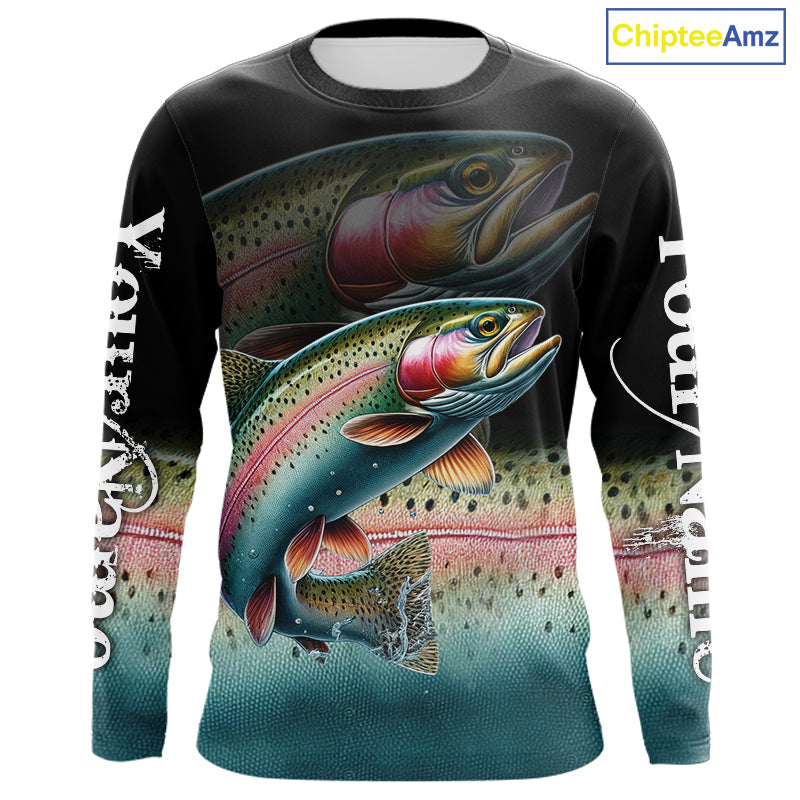 Rainbow Trout fishing scales Custom sun protection personalized fishing gifts, Trout fishing jerseys NQS11302