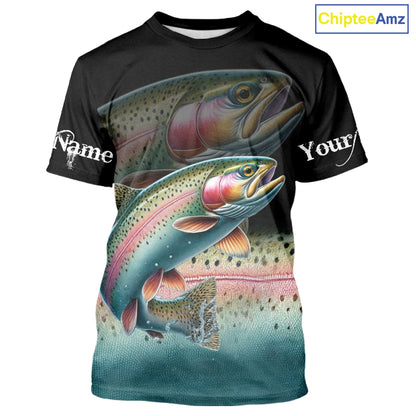 Rainbow Trout fishing scales Custom sun protection personalized fishing gifts, Trout fishing jerseys NQS11302