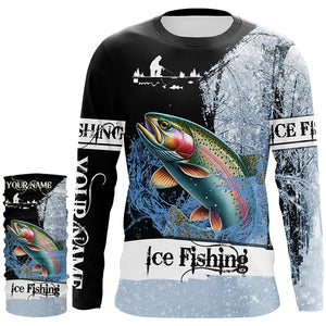 Rainbow Trout Ice Fishing 3D All Over Printed Shirts For Fisherman, gift for fishing lovers NQS303