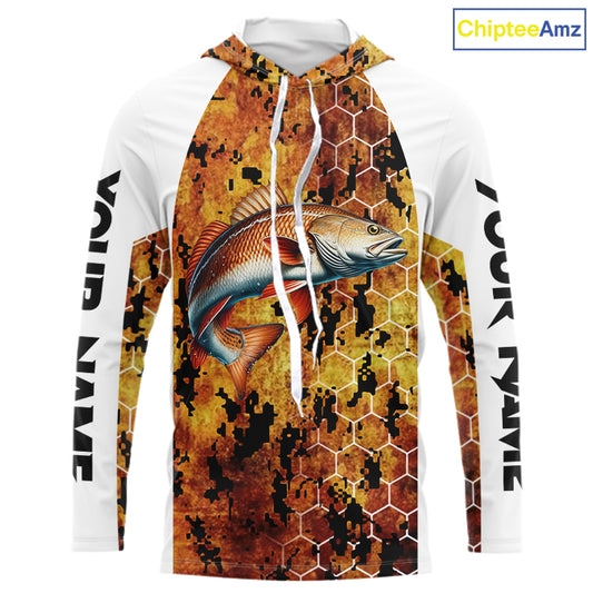 Redfish Fishing Scales Camo custom performance long sleeve Redfish fishing shirts NQS10005