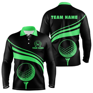 Personalized polo golf shirts for men custom black and green mens golf shirts team golf jersey NQS9431