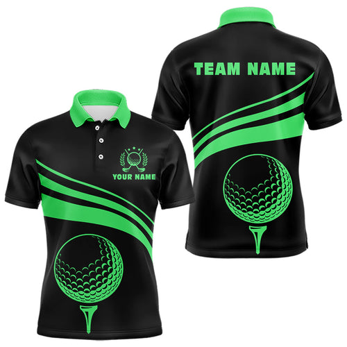 Personalized polo golf shirts for men custom black and green mens golf shirts team golf jersey NQS9431