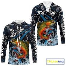 Load image into Gallery viewer, Custom Brook Trout Fishing Camo Long Sleeve Fishing Shirts, Personalized Trout Fishing Team Jerseys NQS11331