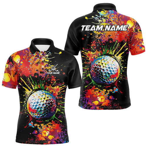 Colorful Golf ball jersey Golf Polo Shirts For Men Custom Team Name golf uniform for men NQS9771