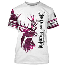 Load image into Gallery viewer, Deer hunting pink camouflage Customized Name 3D All Over Printed Shirts, Personalized Hunting gifts NQS1052