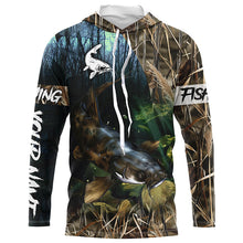 Load image into Gallery viewer, Flathead Catfish Fishing Custom Camouflage long sleeve Fishing Shirt, Personalized Catfish Fishing Gift NQS324