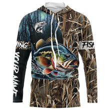 Load image into Gallery viewer, Bass Fishing Customize name All over printed shirts - personalized fishing shirts for fisherman- NQS333