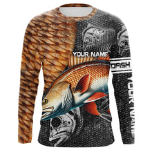 Load image into Gallery viewer, Redfish puppy drum tackle fishing shirts for men Long Sleeve UV protection Custom gift for anglers NQS1374