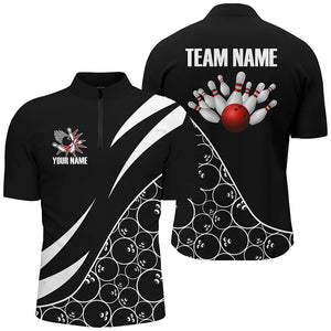 Black and white Bowling camo League Jerseys For Men Custom Retro Bowling Shirts For Team Bowlers NQS7558