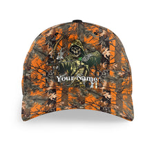 Load image into Gallery viewer, Bow hunting reaper orange camo Custom hunting hat, deer hat Unisex Hunting Baseball hat NQS2266