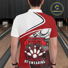 Load image into Gallery viewer, Funny Bowling Shirts For Men custom name There is no crying in bowling just lots of swearing NQS11349