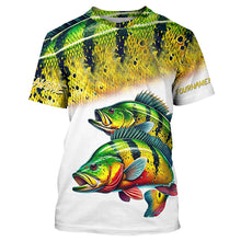 Load image into Gallery viewer, Peacock bass tournament fishing customize name all over print shirts personalized fishing gift NQS181