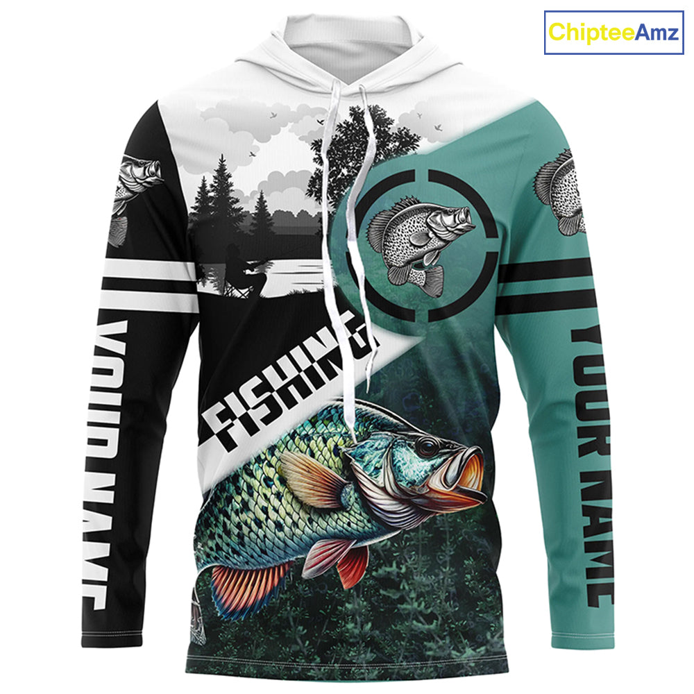 Crappie Fishing Customize Sun protection long sleeve fishing shirts, Personalized Fishing Gifts NQS420