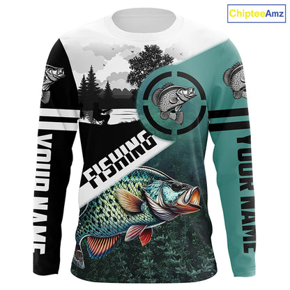 Crappie Fishing Customize Sun protection long sleeve fishing shirts, Personalized Fishing Gifts NQS420