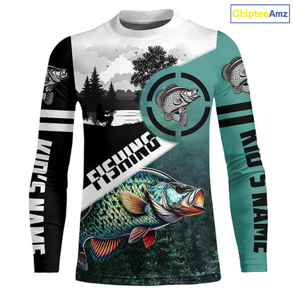 Crappie Fishing Customize Sun protection long sleeve fishing shirts, Personalized Fishing Gifts NQS420