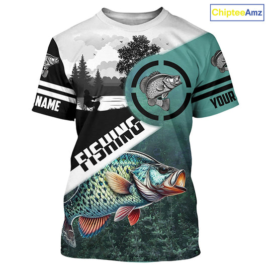 Crappie Fishing Customize Sun protection long sleeve fishing shirts, Personalized Fishing Gifts NQS420