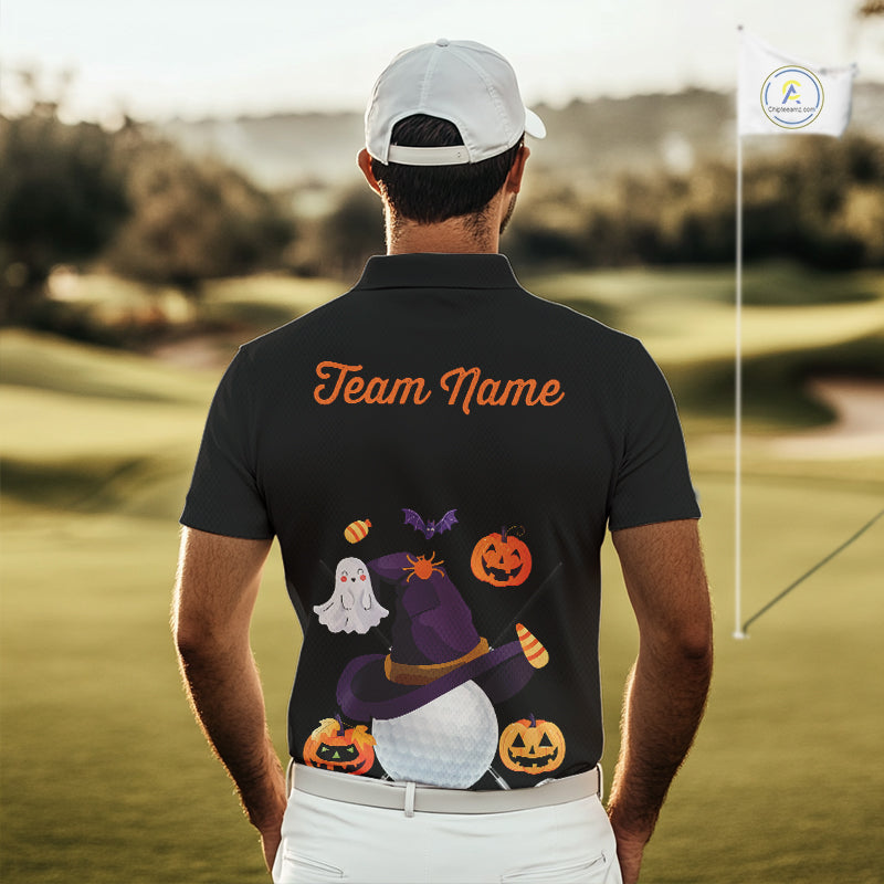 Funny pumpkin golf ball clubs Men's polo golf shirts Custom Halloween team golf jerseys NQS10807