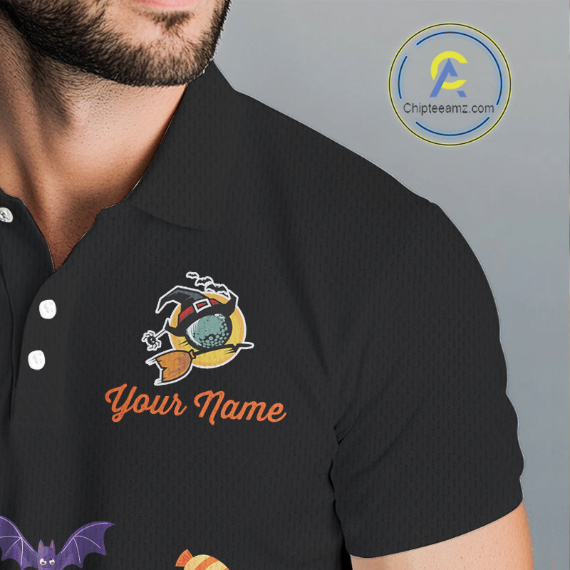 Funny pumpkin golf ball clubs Men's polo golf shirts Custom Halloween team golf jerseys NQS10807