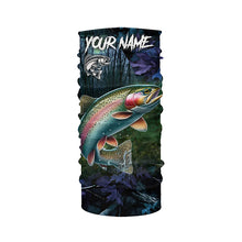 Load image into Gallery viewer, Rainbow trout Fishing blue camo fishing team trout Custom Long Sleeve UV protection fishing shirts NQS6070