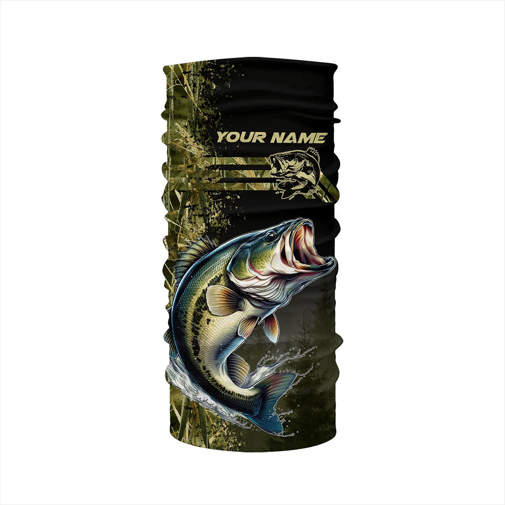 Largemouth Bass fishing camouflage Custom performance long sleeve Fishing Shirts, Bass Fishing jerseys NQS4862