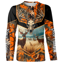 Load image into Gallery viewer, Deer Hunting Camo Orange Black Custom Name 3D All over print shirts, personalized hunting gifts NQS811