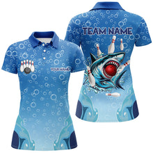 Load image into Gallery viewer, Funny Blue water bubble Shark Bowling Shirt for Women Custom Shark Bowling Team Jersey, bowler gift NQS9145